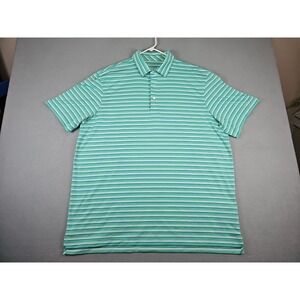 Vineyard Vines‎ Performance Mens XL Polo Shirt Blue Green White Stripes